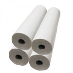 Lot de 4 draps d'examen blanc 60cm x 50m - 34g / m2 double �paisseur aspect gaufr� 100% pure ouate - ...