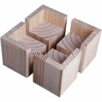 Lot de 4 �l�vateurs de meubles rehausseurs de meubles en bois, lit de bureau riser meubles pieds de levage ...