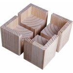 Lot de 4 �l�vateurs de meubles rehausseurs de meubles en bois, lit de bureau riser meubles pieds de levage ...