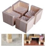 Lot de 4 �l�vateurs de meubles rehausseurs de meubles en bois, lit de bureau riser meubles pieds de levage ...