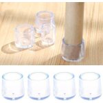 Fei yu - lot de 4 embouts transparents en silicone pour pieds de table et de chaise Fei yu - lot de 4 embouts transparents en silicone pour pieds de table et de chaise