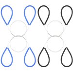 Lot de 4 emporte - pi�ces en fil d'acier pour poterie et argile - avec poign�e en caoutchouc - ligne ...