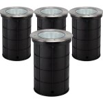 Lot de 4 spots de sol extrieur encastrable ip67 e27 grand canyon