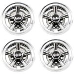 Lot de 4 enjoliveurs 8 pouces pour voiturette de golf design 5 rayons