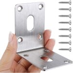 Lot de 4 �querres d'angle en acier inoxydable 304 - 70 x 70 x 50 mm - �querres pour charges lourdes - ...