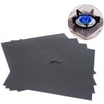 Lot de 4 feuilles de protection universelles pour four et plaque de cuisson  gaz (noir)