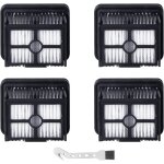 Lot de 4 filtres hepa pour dreame h12 pro / h12 pro flexreach / h12 dual / h12 pro ultra / h13 pro / ...