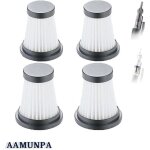 Lot de 4 filtres hepa de rechange pour aspirateur sans fil pour moosoo k12 k12 pro k13, pour genius invictus ...