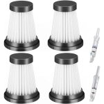 Lot de 4 filtres hepa de rechange pour aspirateur sans fil pour moosoo k12 k12 pro k13, pour genius invictus ...