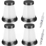 Lot de 4 filtres hepa de rechange pour aspirateur sans fil pour moosoo k12 k12 pro k13, pour genius invictus ...