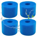 Lot de 4 filtres de piscine en mousse filtre pour intex type s1 - filtre en mousse pour spa, piscine ...