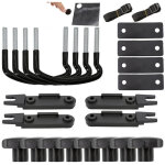 Lot de 4 fixations en u pour coffre de toit de voiture - kit de montage - vis en u - avec 8 �crous de ...