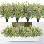 Lot de 4 fleurs artificielles ext�rieur anti - uv ? plantes artificielles d�coration jardin balcon terrasse ...