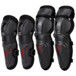 Lot de 4 genouill�res et coudi�res pour adultes, r�glables, pour moto, v�lo et course.