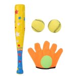 Lot de 4 jouets de baseball de sport, ensemble de gants de batte de baseball souple pour enfants, cadeaux ...