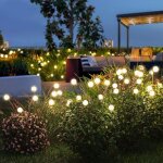 Lot de 4 lampadaires solaires 6 led, version améliorée, lampes solaires lucioles d'extérieur étanches, ... Lot de 4 lampadaires solaires 6 led, version améliorée, lampes solaires lucioles d'extérieur étanches, ...