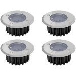 Lot de 4 lampadaires solaires led, clairage extrieur, lampadaire
