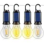Lot de 4 lampes de camping rechargeables - 3 modes d'�clairage - ampoule rechargeable avec batterie - ...