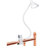 Lot de 4 lampes led � pince blanches r�glables avec col de cygne flexible, faisceau concentr�, lumi�re ...