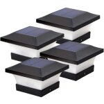 Lot de 4 lampes solaires led pour poteaux en bois de 4 x 4, terrasse, clôture, lumière du jour blanche ... Lot de 4 lampes solaires led pour poteaux en bois de 4 x 4, terrasse, clôture, lumière du jour blanche ...