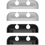 Feiyue - lot de 4 mini - clips de support de câbles pour la gestion des câbles (noir + gris) Feiyue - lot de 4 mini - clips de support de câbles pour la gestion des câbles (noir + gris)