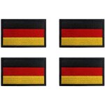 Lot de 4 mini cussons brods avec velcro - motif drapeau de l'allemagne - pour vtements, sacs, sac ...