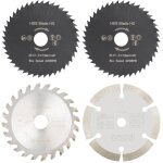 Lot de 4 mini - lames de scie circulaire diamantées de 85 mm pour coupe métal et aluminium, hss / tct ... Lot de 4 mini - lames de scie circulaire diamantées de 85 mm pour coupe métal et aluminium, hss / tct ...