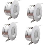 Ymyny - lot de 4 mini spots encastrables  led en aluminium avec lumire blanche chaude de 3 w - mini ...
