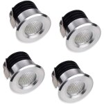 Lot de 4 mini spots led encastrables, 3 w, blanc chaud, pour vitrine, station d'intrieur, clairage ...