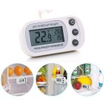 Lot de 4 mini thermom�tres num�riques avec crochet, thermom�tre frigo cong�lateur �cran lcd lisible, ...