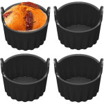 Lot de 4 moules � muffins en silicone airfryer - accessoires friteuse � air chaud - 8, 5 x 8 cm - pour ...