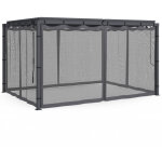 Lot de 4 moustiquaires pour pergola bioclimatique 3x4 gris zipp�s + crochets