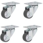 Lot de 4 noir roulettes pivotantes 50mm roues avec frein, pour meuble transport