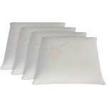 Lot de 4 oreillers � m�moire de forme bio blanc 60x60 cm