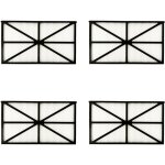 Lot de 4 panneaux filtres pour robot tiger shark rcx70101pak2 noir - choyclit