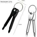 Lot de 4 petits tournevis edc - mini tournevis cruciformes - avec porte - cl�s - cadeau pour homme - ...