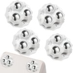 Lot de 4 petites roulettes auto - adh�sives � billes pour meubles, bo�tes de rangement, ustensiles de ...