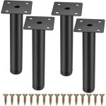 Lot de 4 pieds d'armoire en mtal, pieds de support de meubles rglables de 15 cm pour tagres de cuisine, ...