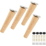 Lot de 4 pieds de canap� en bois massif, pieds de meuble pour meuble tv, lit, pieds de canap� de remplacement ...