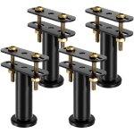 Lot de 4 pieds de lit r�glables en hauteur de 12 � 18 cm - kit de renforcement pour barre centrale et ...