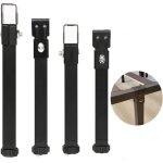 Lot de 4 pied de lit universel, pieds pour sommier � lattes m�tal meubles support pieds sans per�age ...