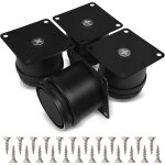 Lot de 4 pieds de meuble, 50mm reglable pied de table acier inoxydable, pied meuble salle de bain bureau ...