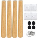 Lot de 4 pieds de meuble bois pied de lit 30 cm pied table basse droit pieds meuble cuisine finition ...