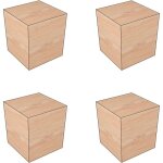 Lot de 4 pieds de meubles en bois massif, rehausseurs carr�s en bois naturel, rallonges en bois pour ...