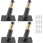 Lot de 4 pieds de meubles coniques en m�tal, style m�di�val, pour canap�s, armoires, tables, chaises, ...