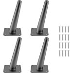 Lot de 4 pieds de meubles coniques en m�tal, style m�di�val, pour canap�s, armoires, tables, chaises, ...