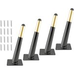 Lot de 4 pieds de meubles coniques en mtal, style mdival, pour canaps, armoires, tables, chaises, ...