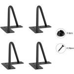 Lot de 4 pieds de meubles noirs en �pingle � cheveux pour chaise, table, pieds de bricolage avec 20 vis ...
