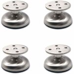 Lot de 4 pieds de meubles r�glables de 3, 5 cm de long, extra �pais, fabriqu�s en acier inoxydable, tr�s ...