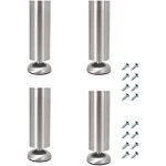 Lot de 4 pieds de meubles r�glables en acier inoxydable de 25 cm d'�paisseur pour meuble tv et canap� ...